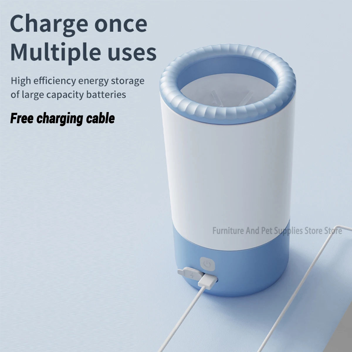 Lavadora De Pies Para Mascotas, Limpiador Eléctrico De Patas Para Mascotas, Limpiador Rápido Automático Para Perros, Taza Para Pies Impermeable Portátil De Poco Ruido